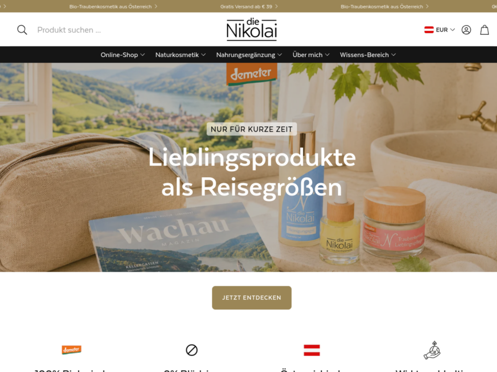 Die Nikolai Onlineshop auf Shopify – Referenz von Crisp E-Commerce